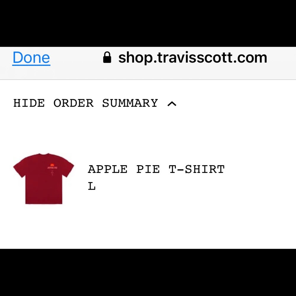 Travis Scott Apple Pie T-shirt